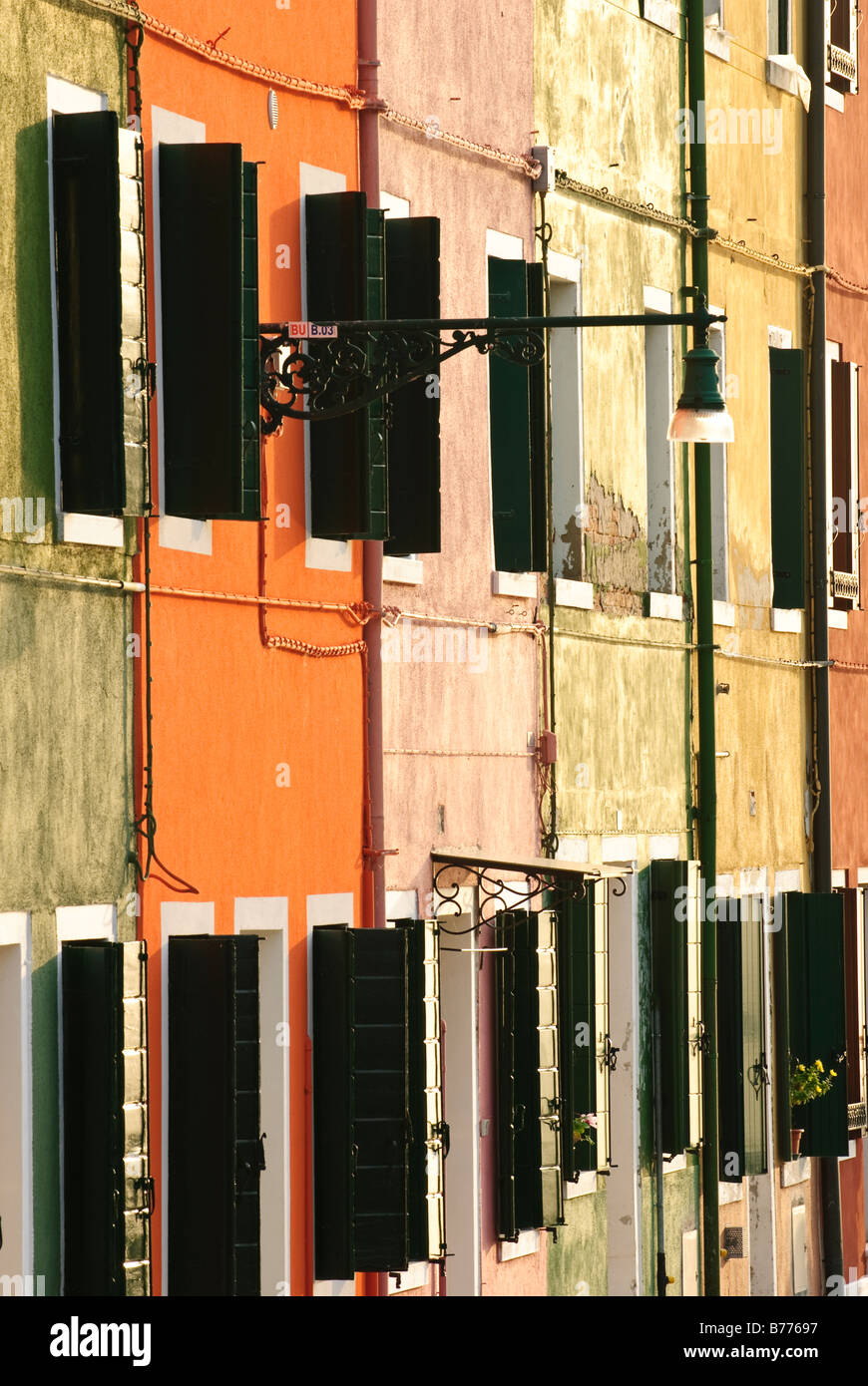 Fondamenta di Cao Moleca, Isola di Burano Venezia Italia Foto Stock