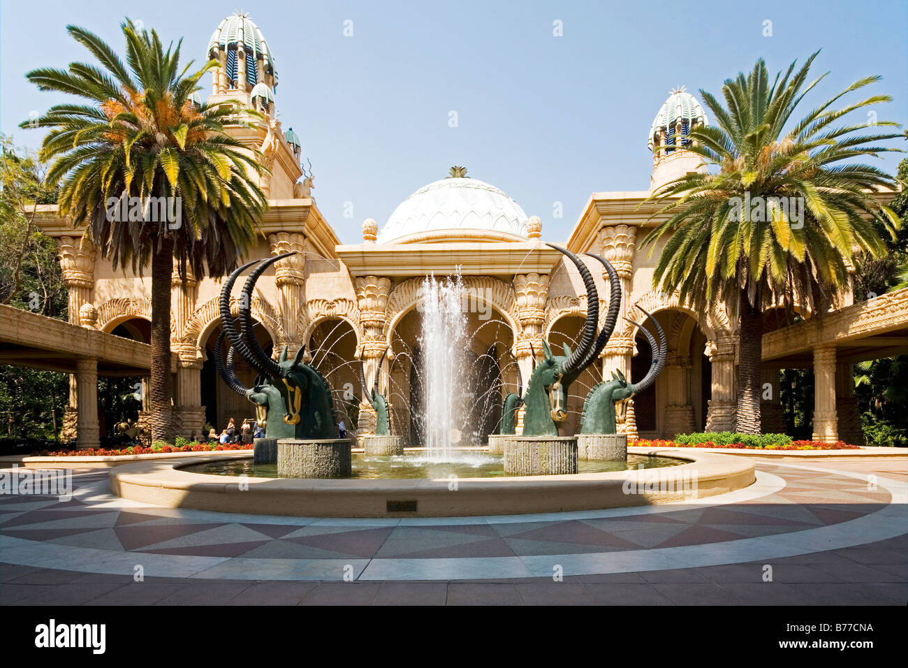 Sable Fontana ingresso, Città perduta, Sun City, in Sudafrica, Africa Foto Stock