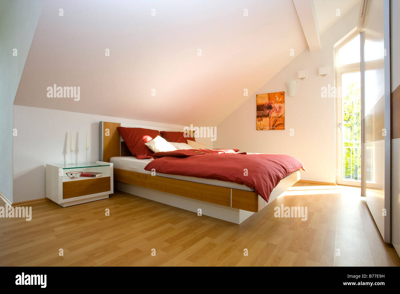 Modernes Schlafzimmer, moderna camera da letto Foto Stock