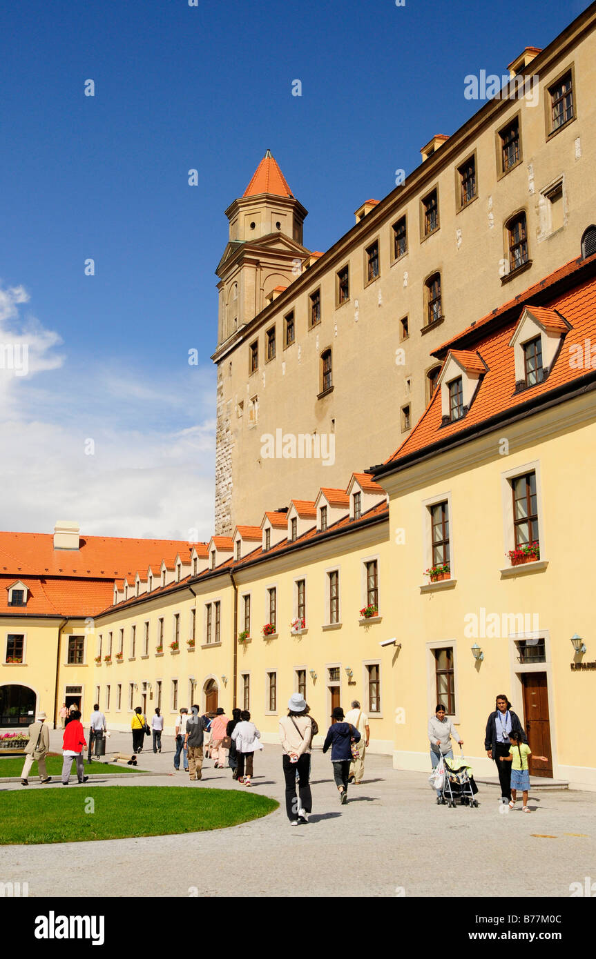 Il castello di Bratislava o Pressburger Castello, Bratislavský hrad, Bratislava, ex Pressburg, Slovacchia, Europa Foto Stock