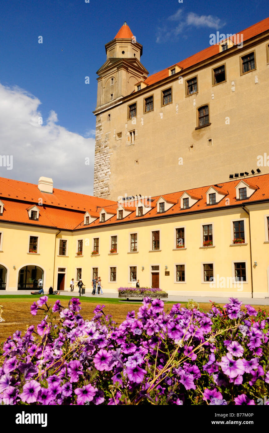 Il castello di Bratislava o Pressburger Castello, Bratislavský hrad, Bratislava, ex Pressburg, Slovacchia, Europa Foto Stock