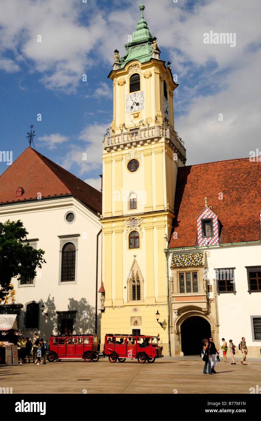 Il vecchio municipio, Stará radnica, Bratislava, ex Pressburg, Slovacchia, Europa Foto Stock