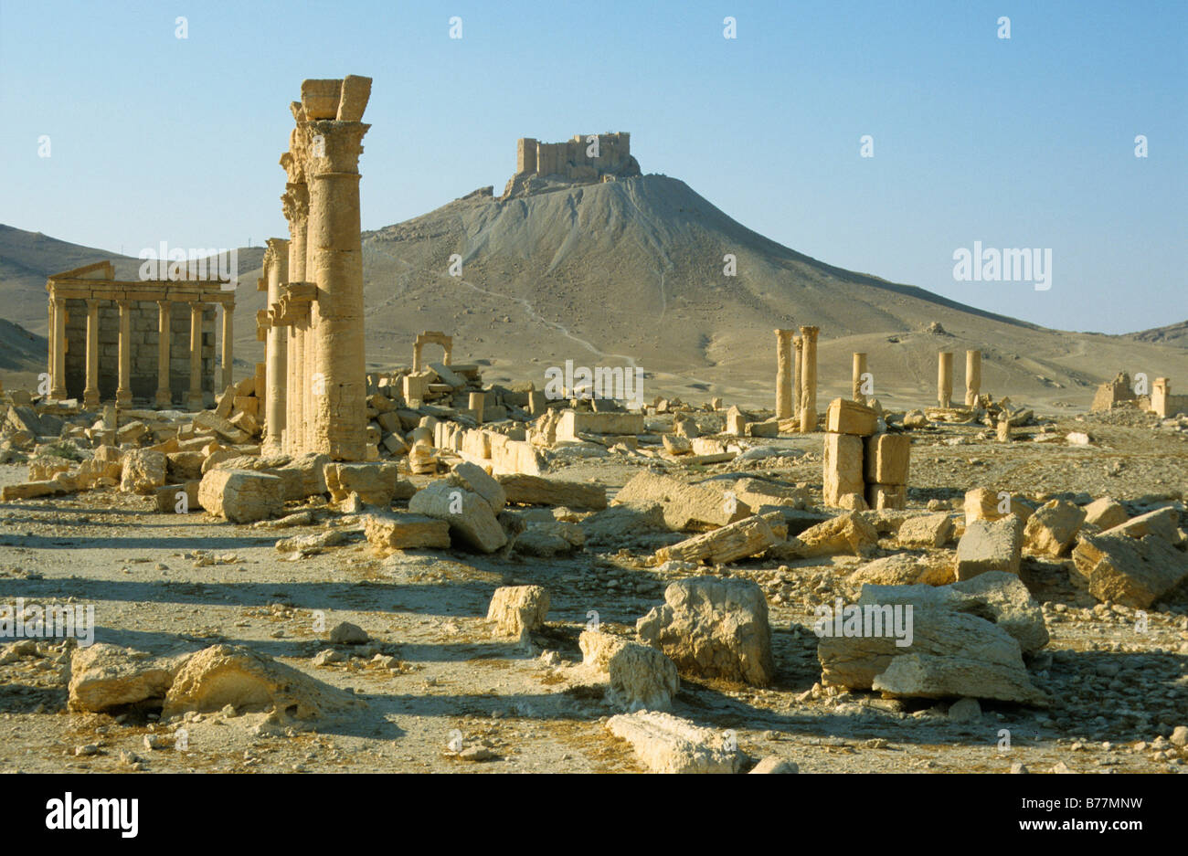 Rovine della città deserto di Palmyra, Siria, Medio Oriente, Orient Foto Stock