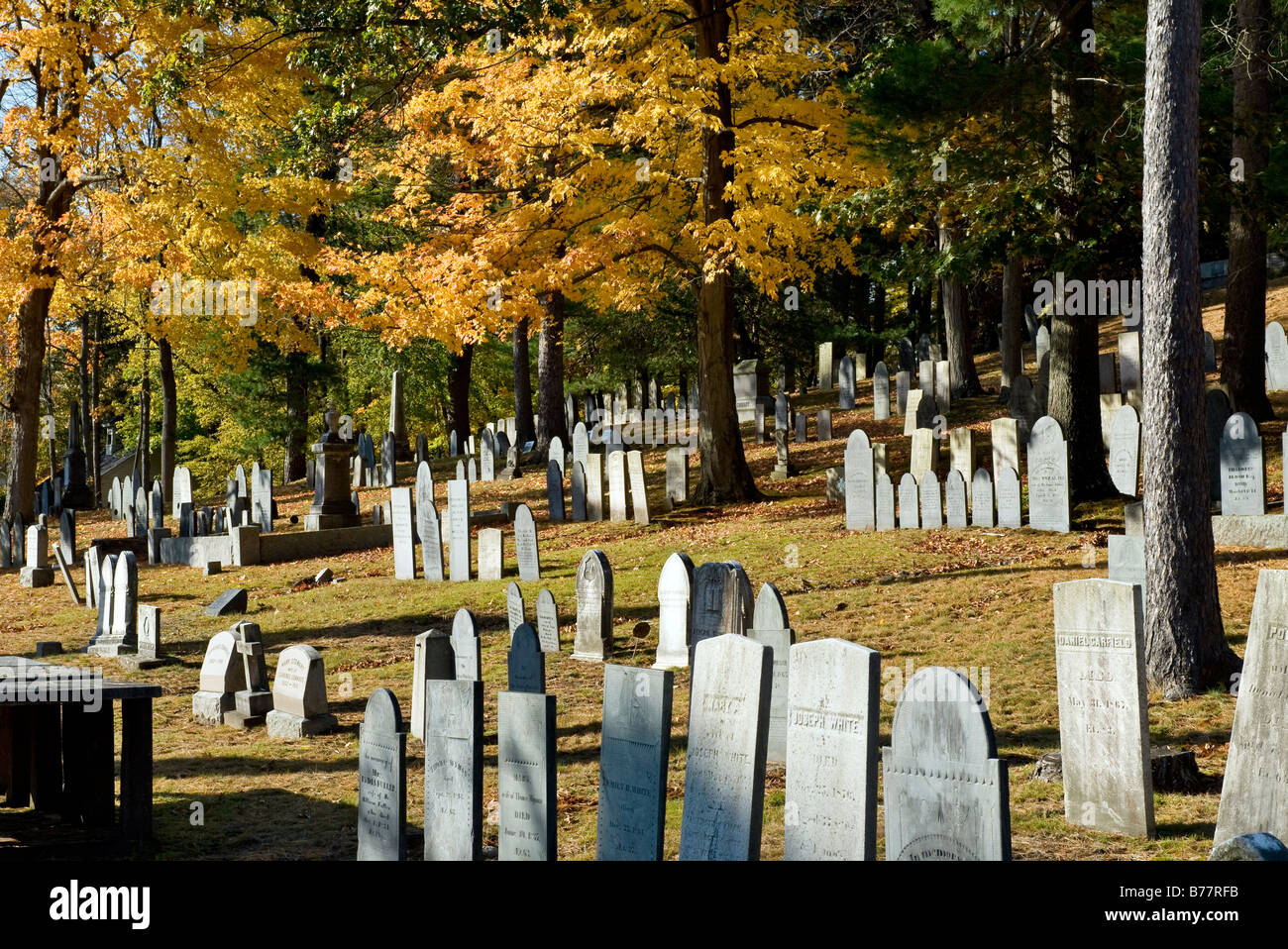 Di Sleepy Hollow Cemetery Concord MA USA Foto Stock