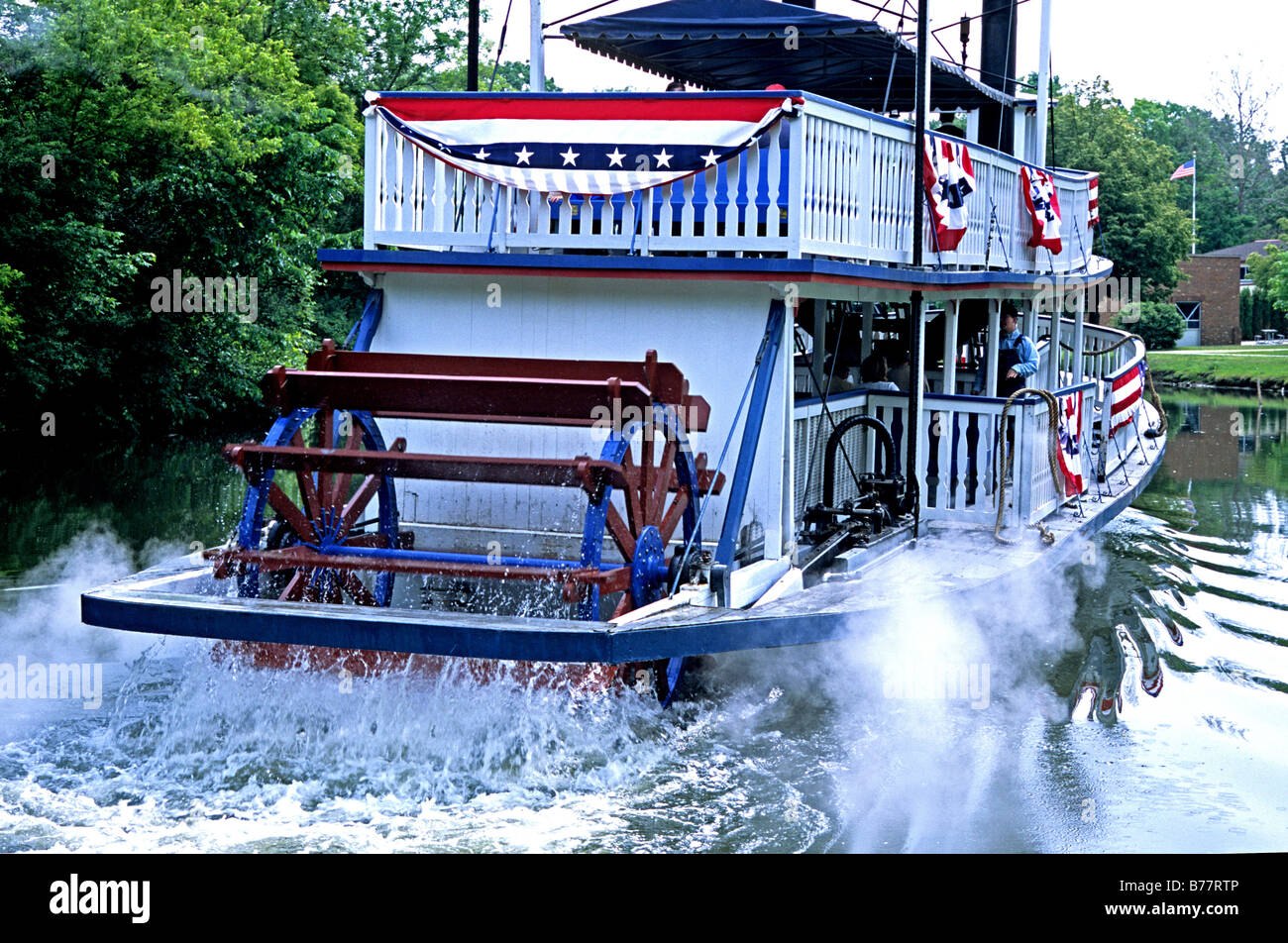 Pedalo' riverboat Suwanee in corso presso il villaggio Greenfield in Dearborn vicino a Detroit Michigan Foto Stock