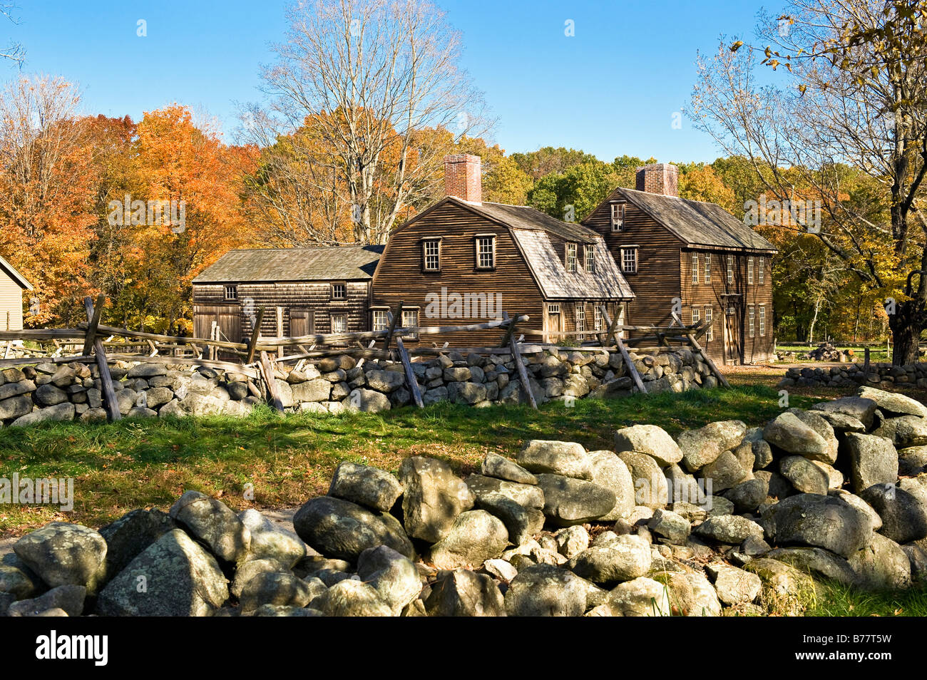 Hartwell taverna lungo la battaglia trail strada, Massachusetts Foto Stock