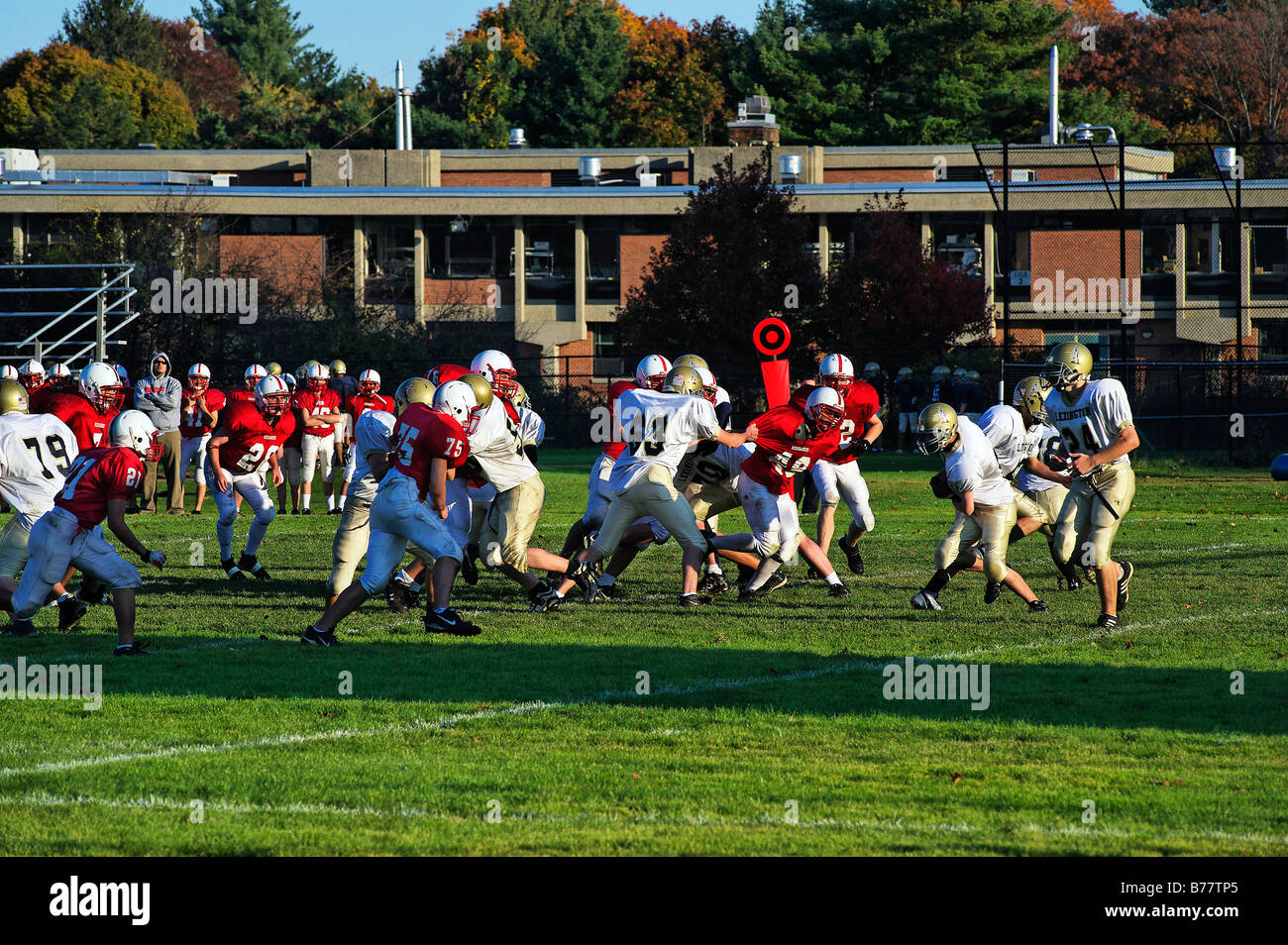 High school del gioco del calcio Foto Stock