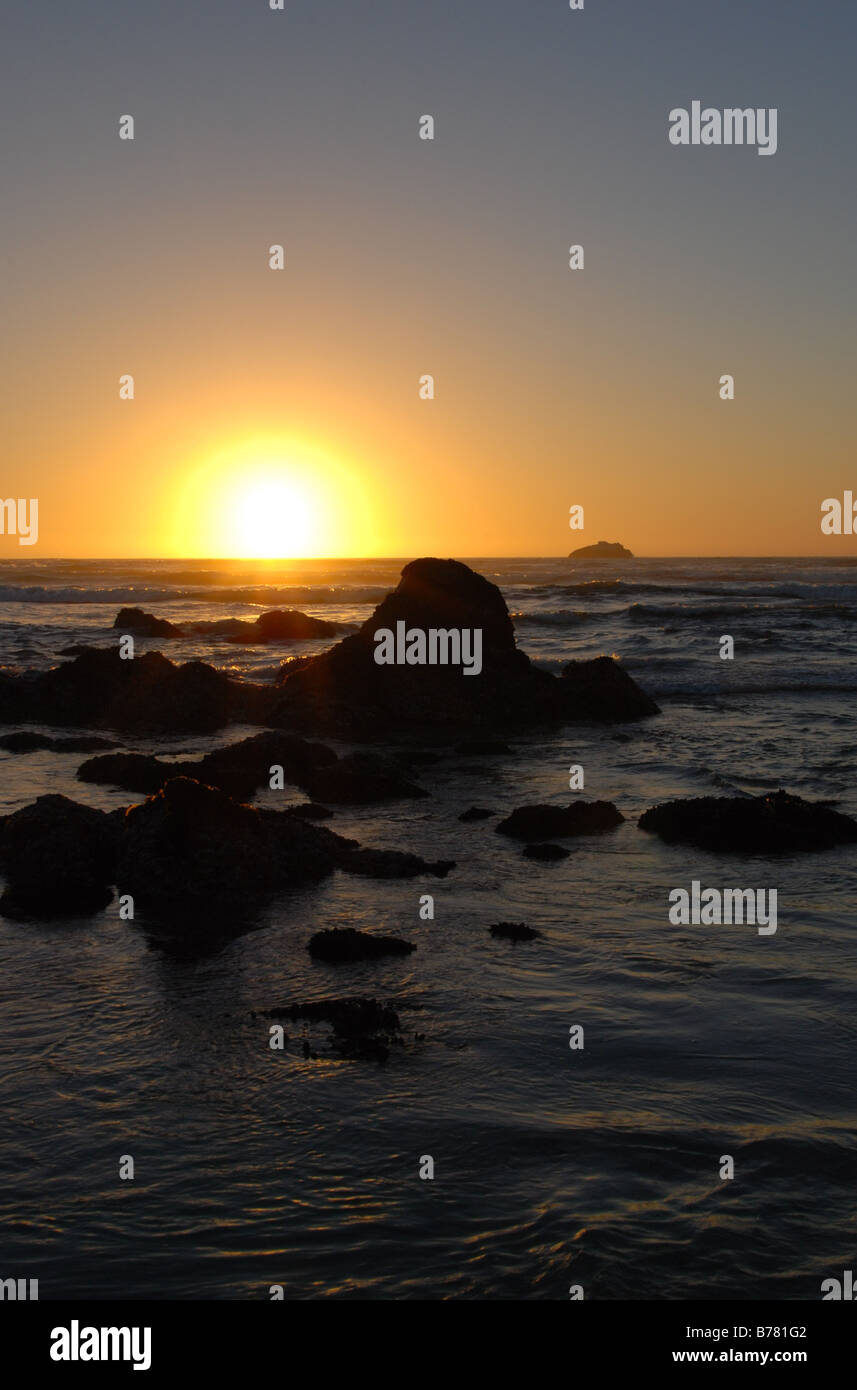 Tramonto a IJzerfontein Sud Africa Foto Stock