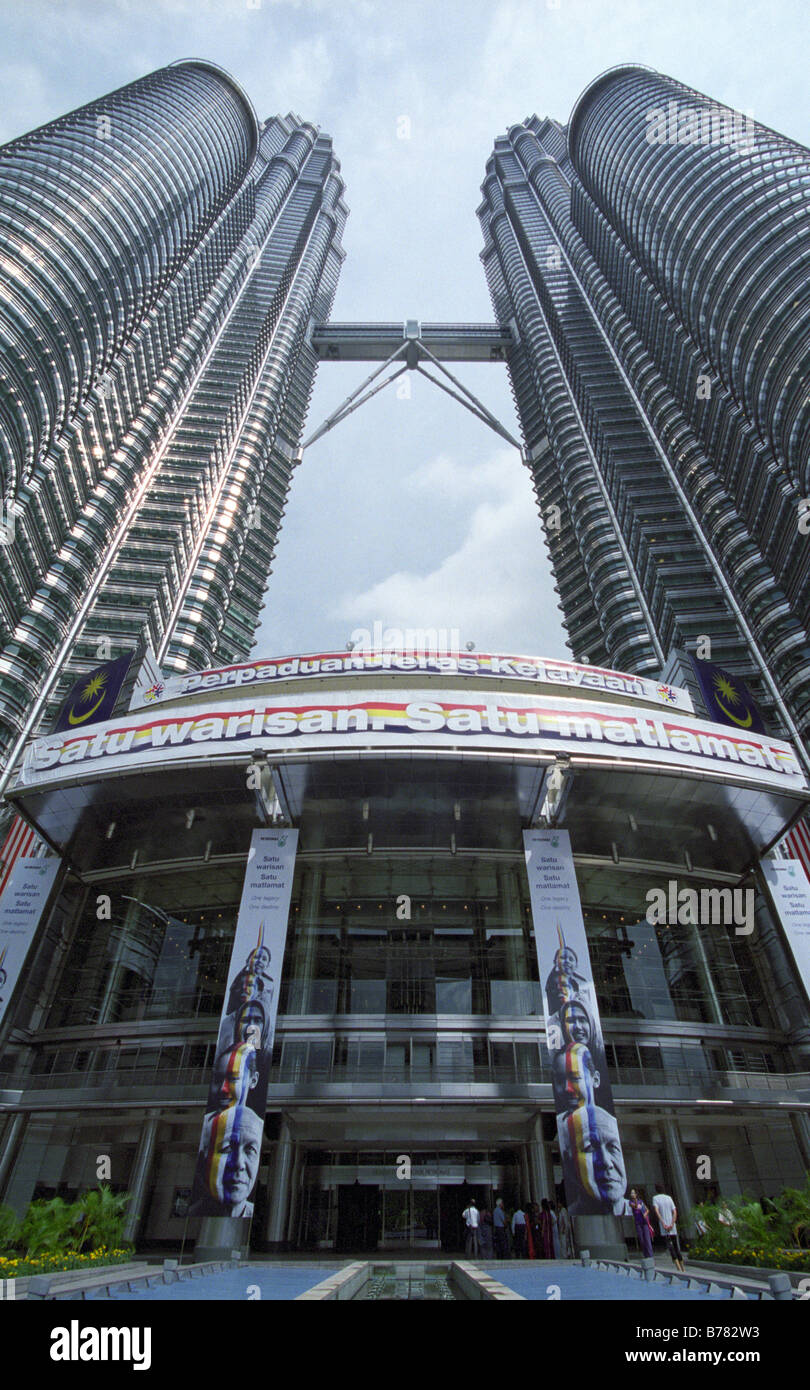 Torri Petronas, Kuala Lumpur, Estate 2008 Foto Stock