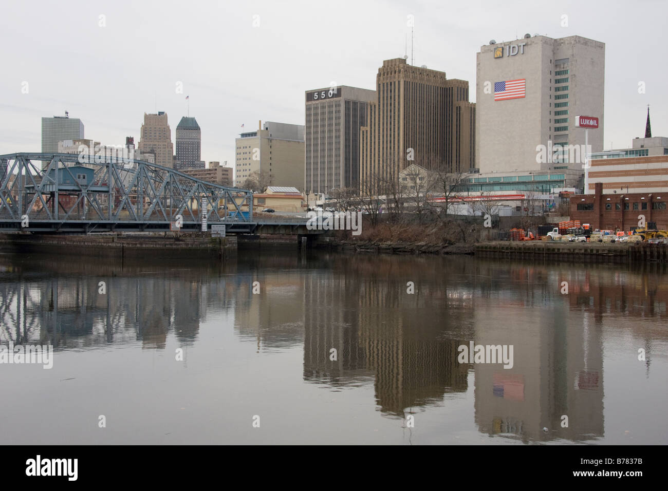 Newark NJ skyline visto da sud-est Foto Stock