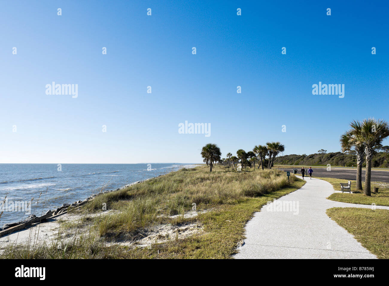 La spiaggia principale della costa orientale, Jekyll Island, GEORGIA, STATI UNITI D'AMERICA Foto Stock