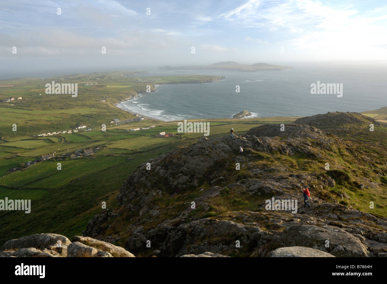 Whitesands e Ramsey isola St Davids Penisola Pembrokeshire Wales Foto Stock