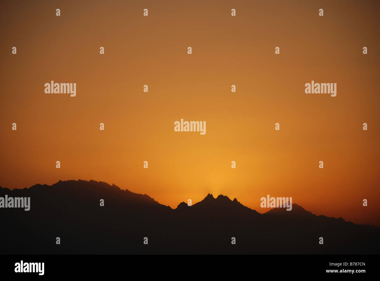 Tramonto sul Sinai Egitto Foto Stock