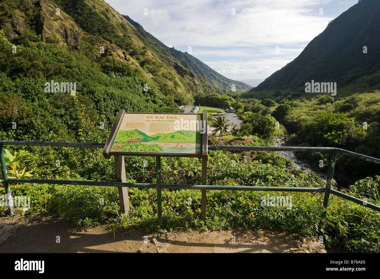 Iao Valley State Park Lookout Foto Stock