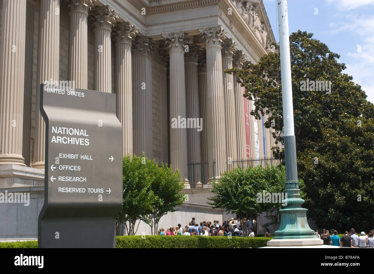 Archivi Nazionali Edificio, Washington DC, Stati Uniti d'America di alloggiamento della Costituzione Foto Stock