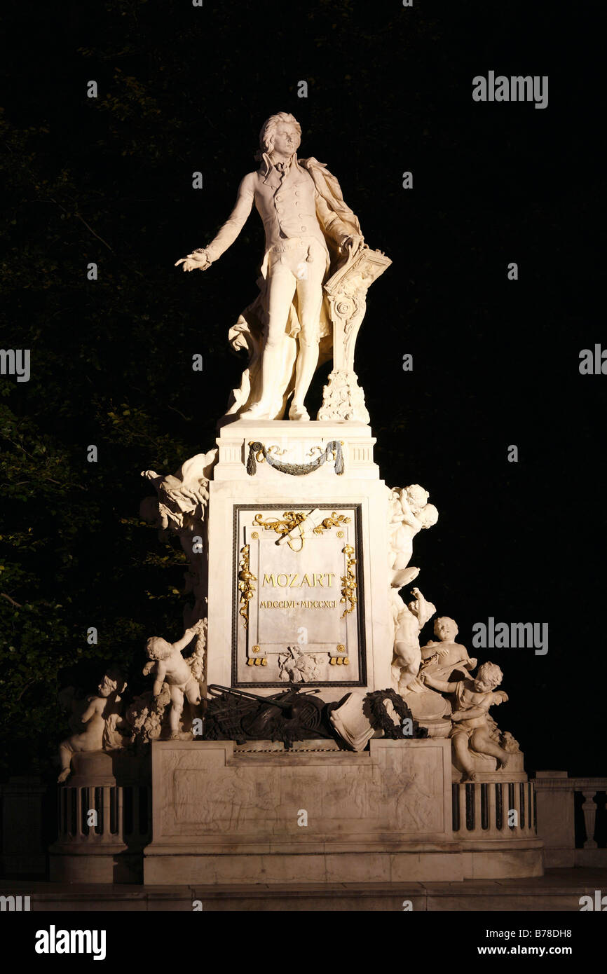 Memoriale di Mozart in Burggarten, Vienna, Austria, Europa Foto Stock