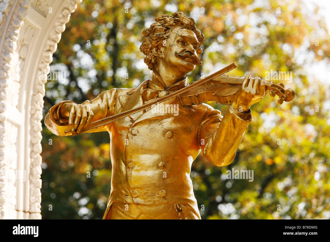 Johann-Strauss-monumento nel parco comunale, Vienna, Austria, Europa Foto Stock