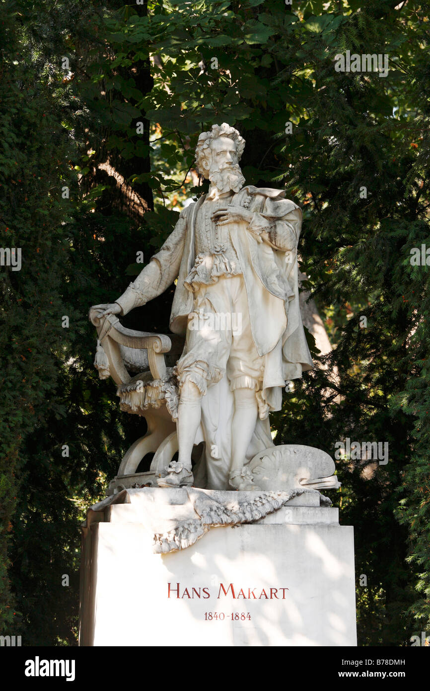 Hans-Makart-monumento nel parco comunale, Vienna, Austria, Europa Foto Stock