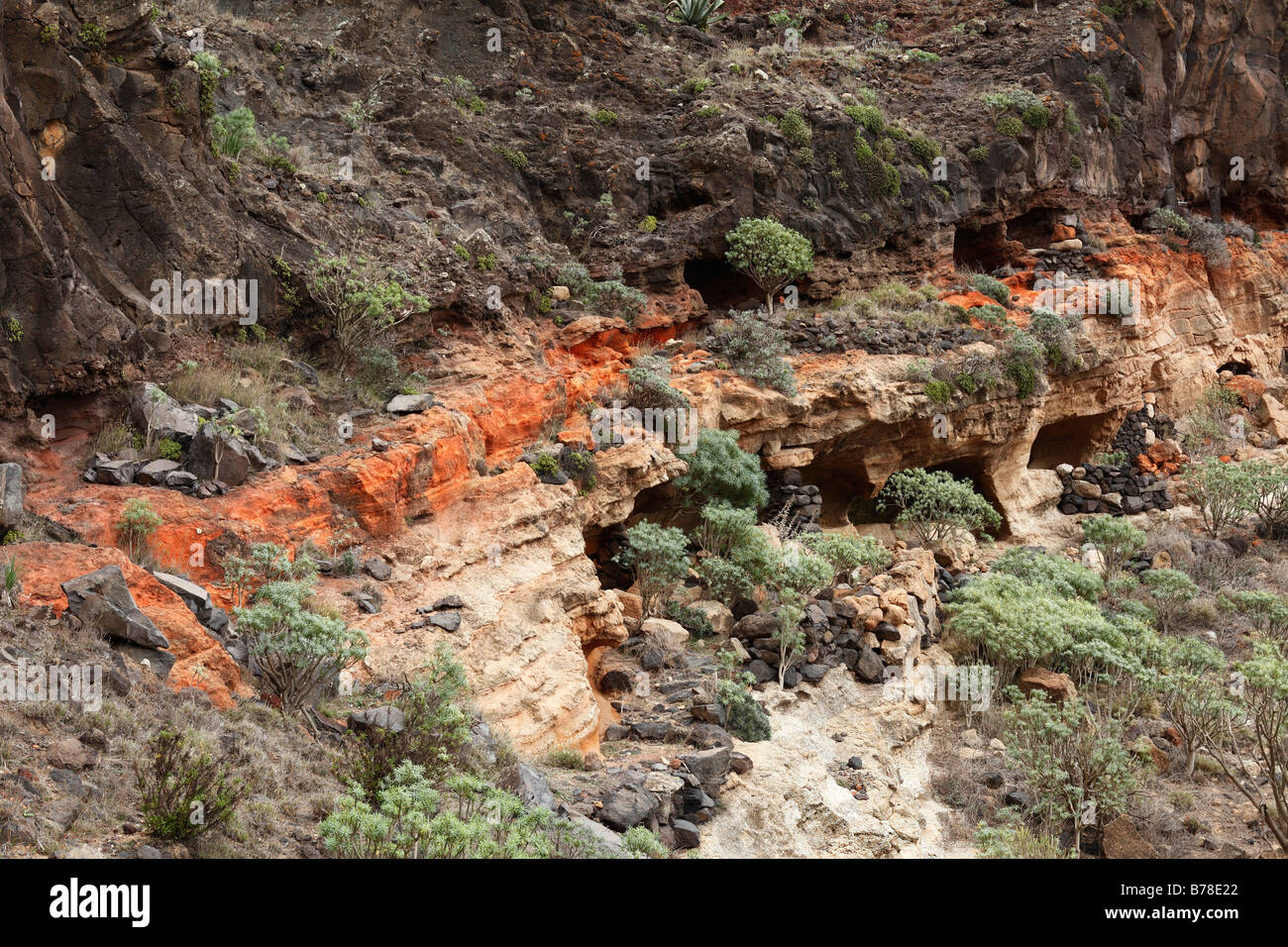 Grotte di bianco', Cuevas Blancas, Majona, La Gomera, isole Canarie, Spagna, Europa Foto Stock