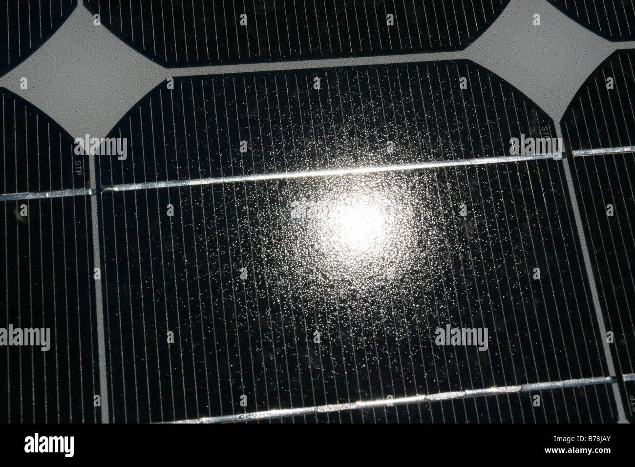 Sul tetto del pannello solare Foto Stock