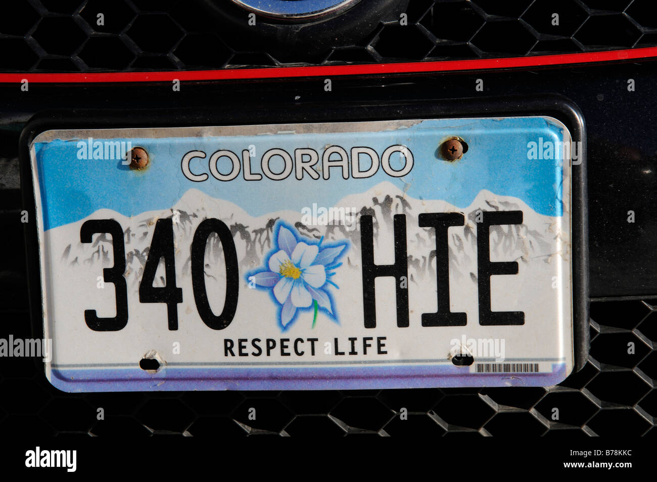 Colorado-targa, Telluride, Colorado, STATI UNITI D'AMERICA Foto Stock