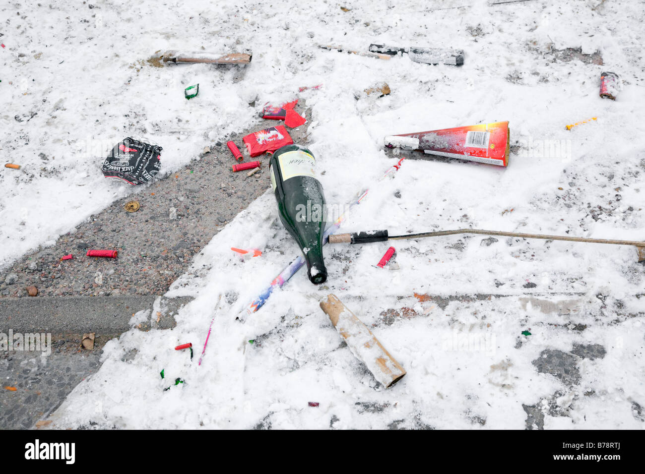 Dopo essere partito in snow Foto Stock