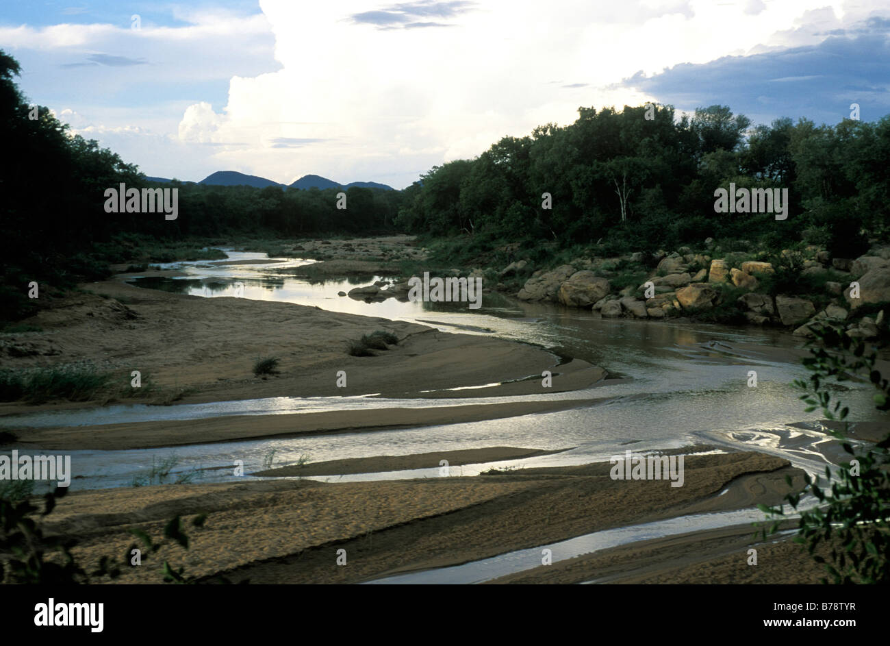 Vista panoramica del fiume Luvuvhu Foto Stock