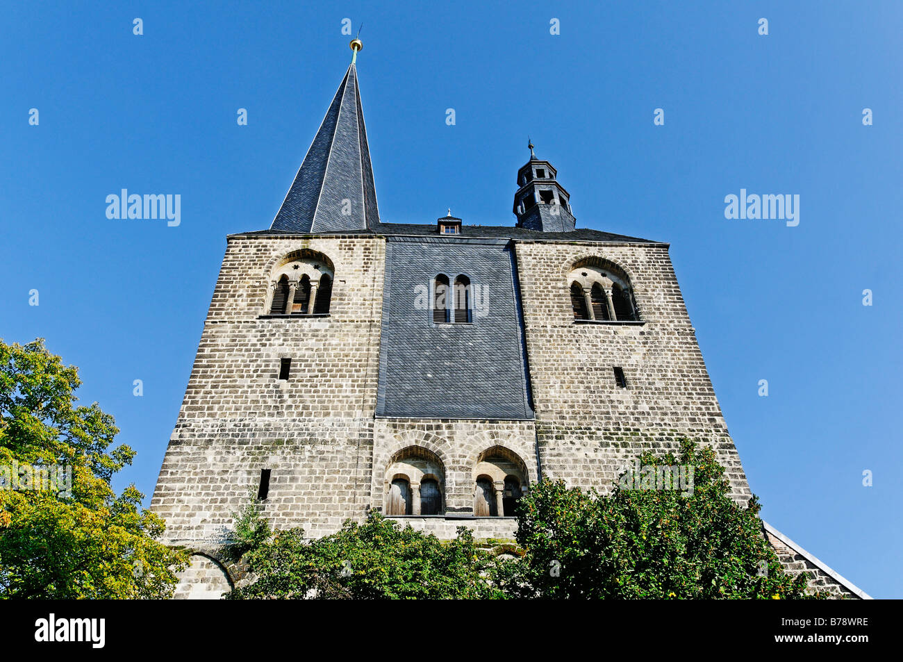 San Blasii Chiesa, Quedlinburg, Sito Patrimonio Mondiale dell'UNESCO, Sassonia-Anhalt, Germania, Europa Foto Stock