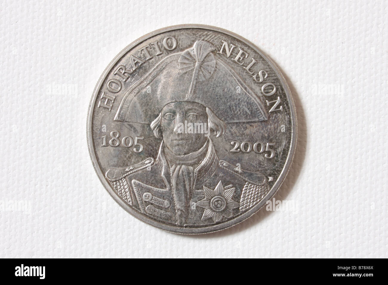 Commemorativo della Corona Britannica celebra 200 anni dalla morte di Horatio Nelson Foto Stock