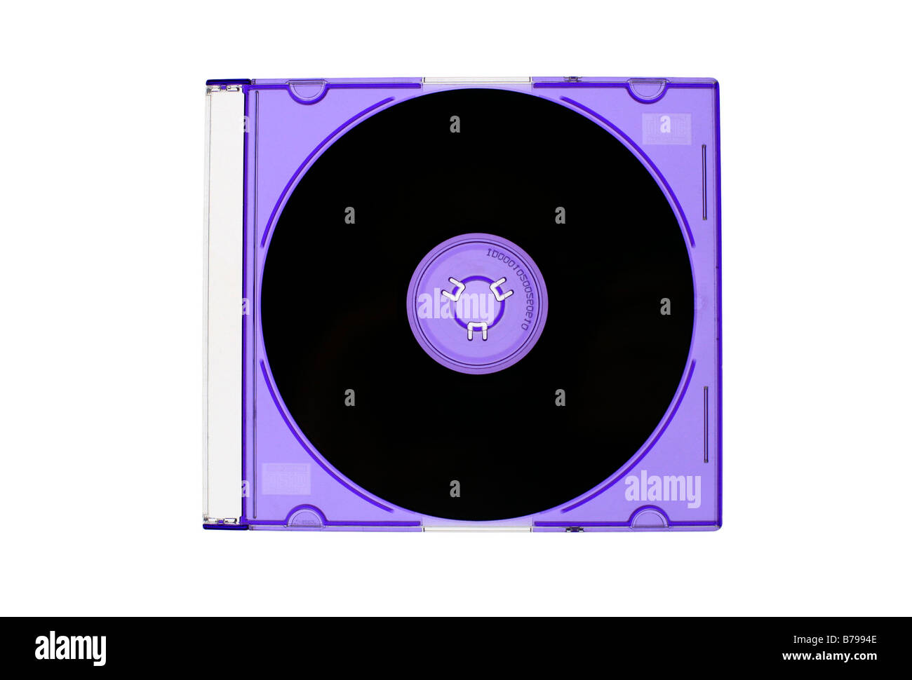 DVD - Acronimo di digital versatile disk in un color magenta custodia sottile, cut-out, close-up Foto Stock