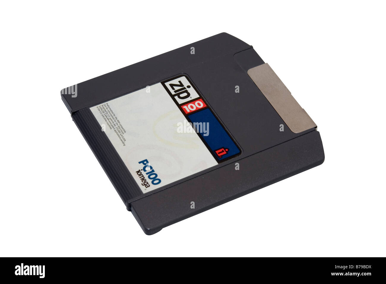 Il vecchio tipo di disco isolato su bianco. Disco ZIP Iomega. Foto Stock