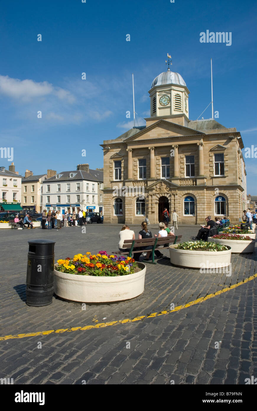 Town Square a Kelso Scottish Borders Foto Stock