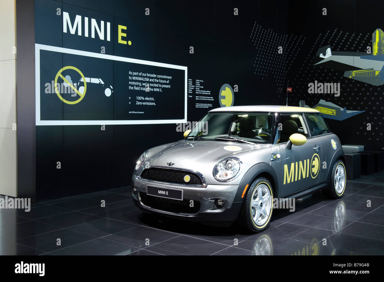 MINI E auto elettriche al 2009 North America International Auto Show Foto Stock