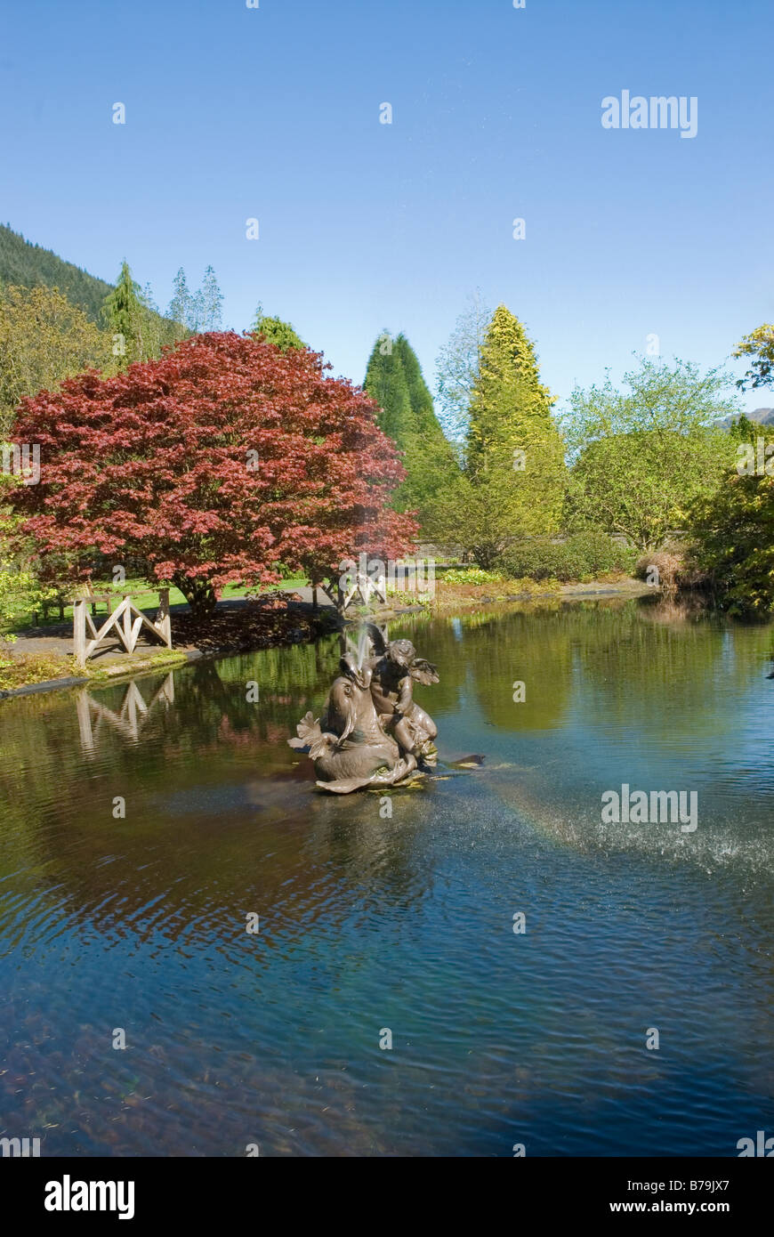 Giardini Benmore nr Dunoon Argyll & Bute Scozia Scotland Foto Stock