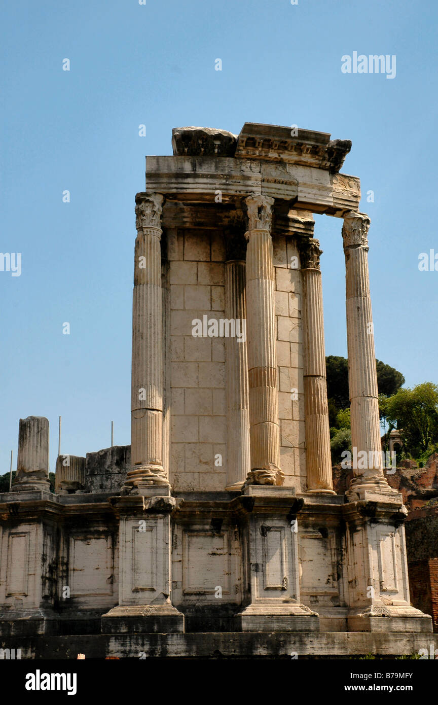 Tempio di Vesta, il Forum, Roma Foto Stock