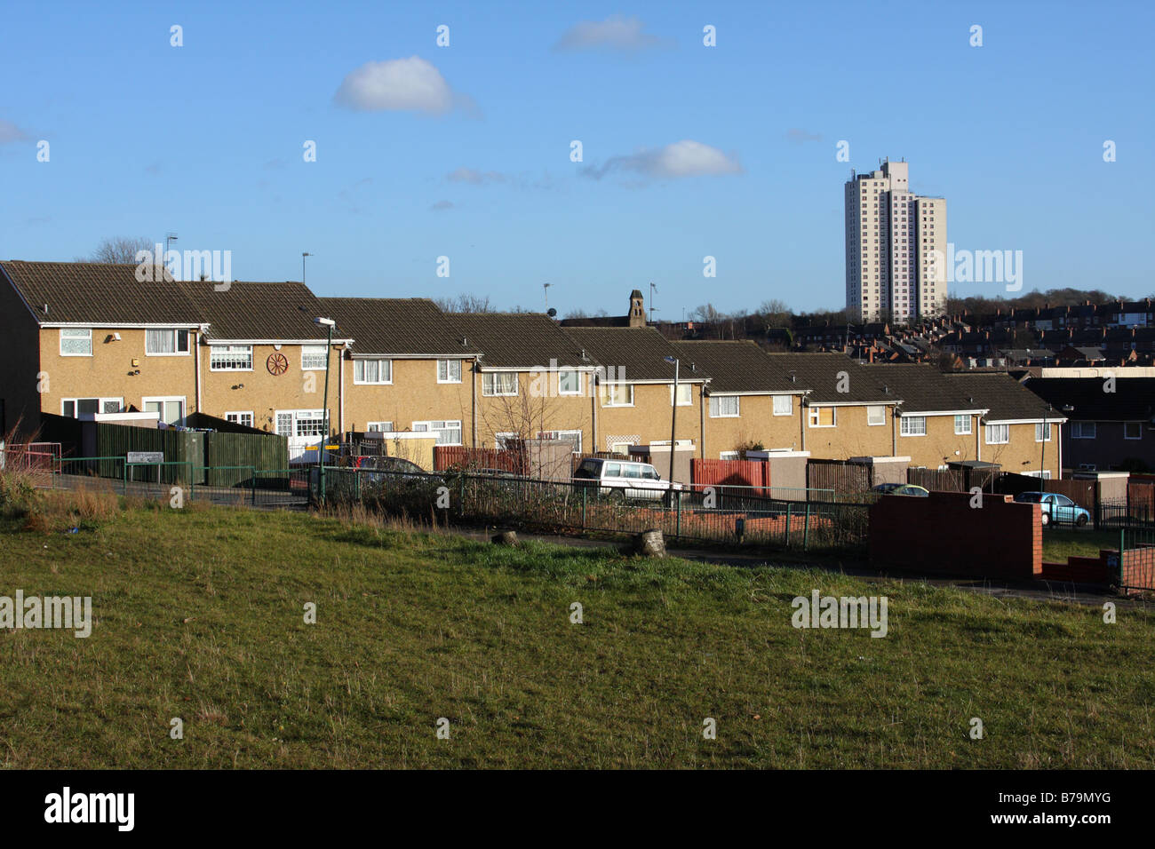 Edilizia sociale in St Ann e l'area di Nottingham, Inghilterra, Regno Unito Foto Stock