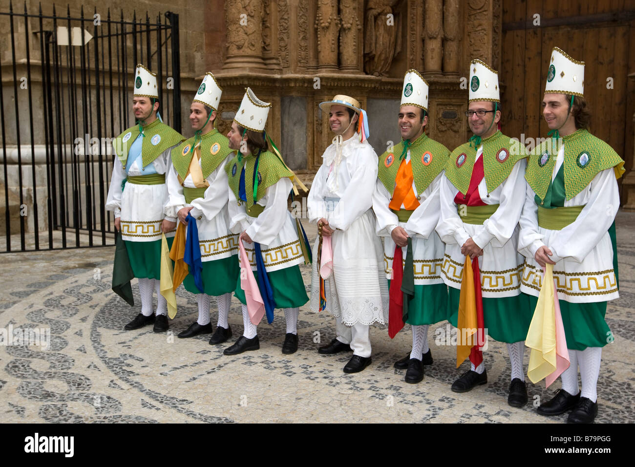 Es Cossiers celebrare la Diada, o catalano Giornata Nazionale, in Palma di Mallorca Foto Stock