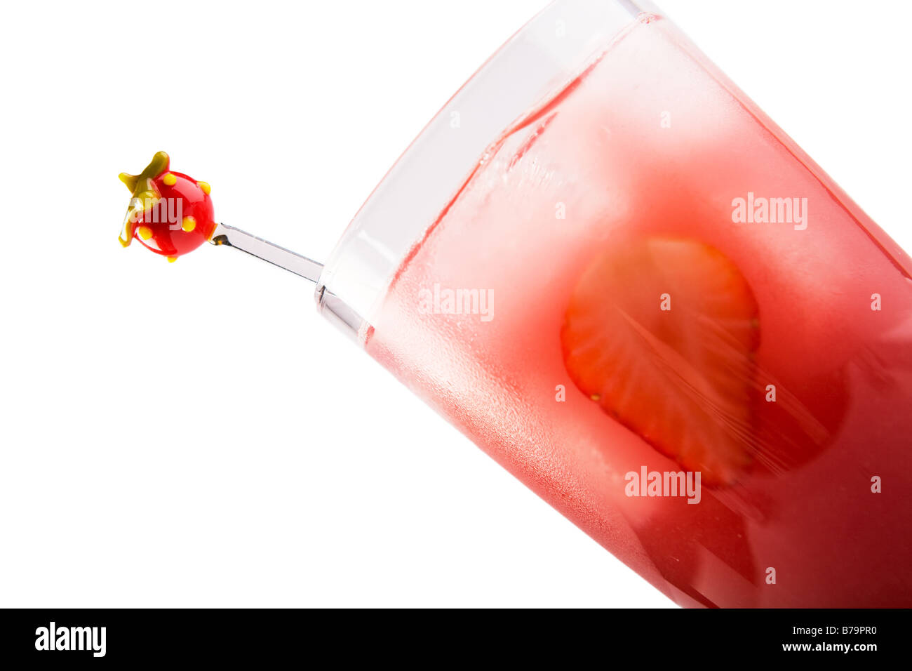 Berry Blush Cocktail isolato su bianco Foto Stock