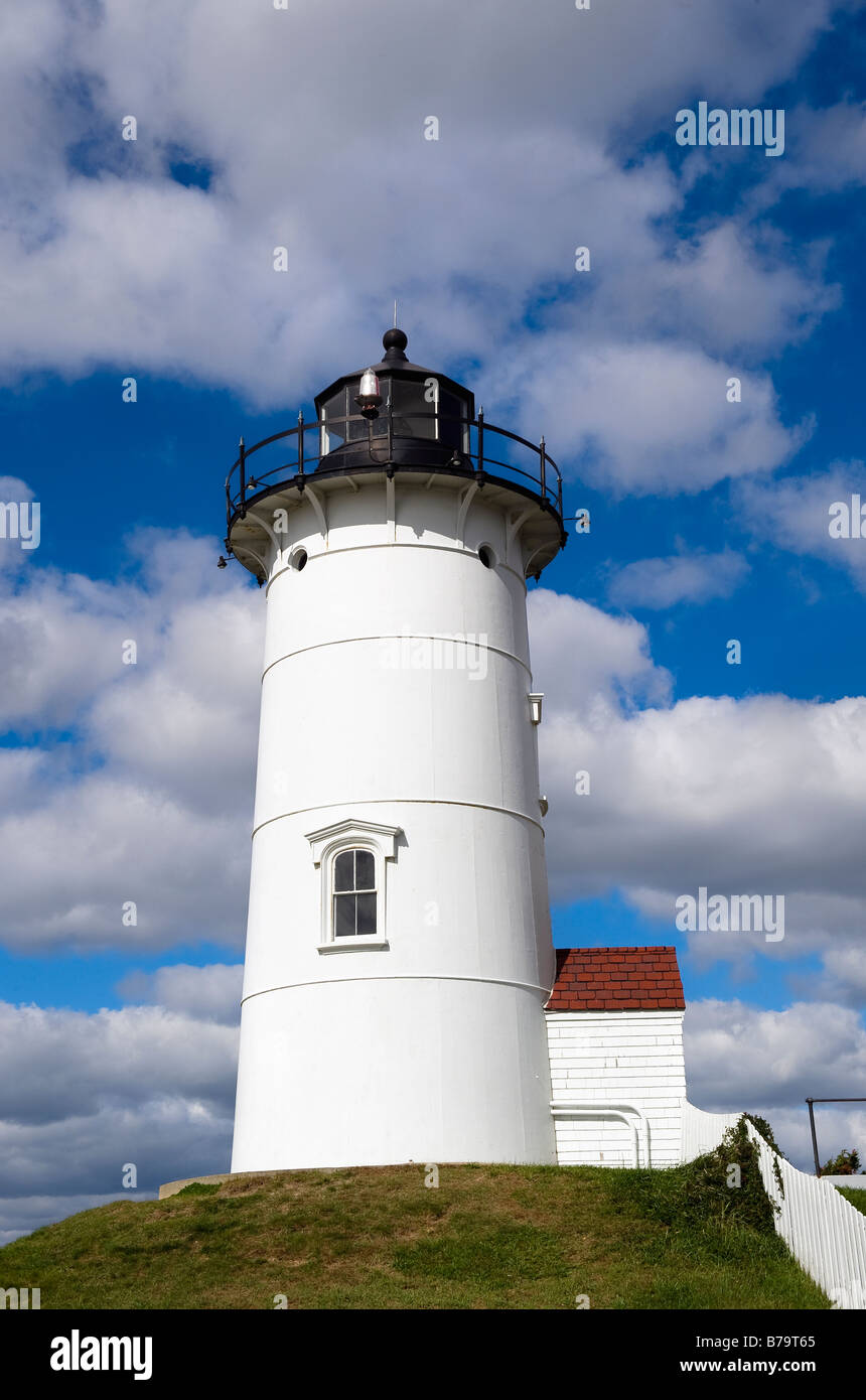 Punto Nobska luce Woods Hole Cape Cod Massachusetts USA Foto Stock