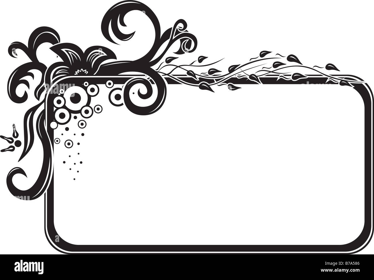Cornice floreale Foto Stock