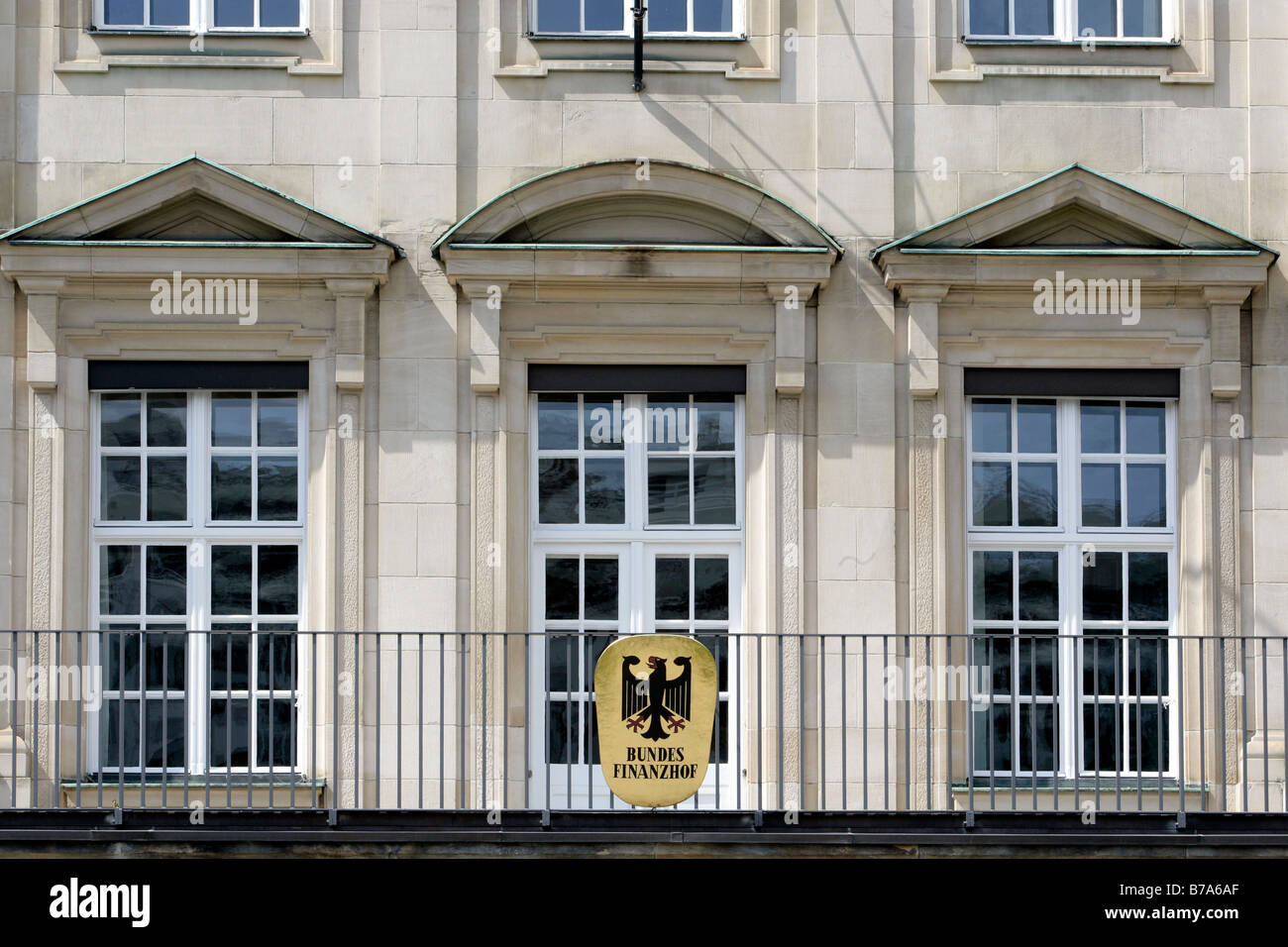 Bundesfinanzhof, il Tribunale federale finanziario della Germania, la Corte federale di appello per i casi di diritto tributario e doganale a Monaco di Baviera Foto Stock