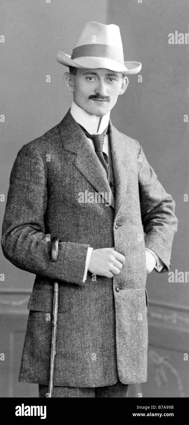 Foto storiche, uomo, ca. 1915 Foto Stock