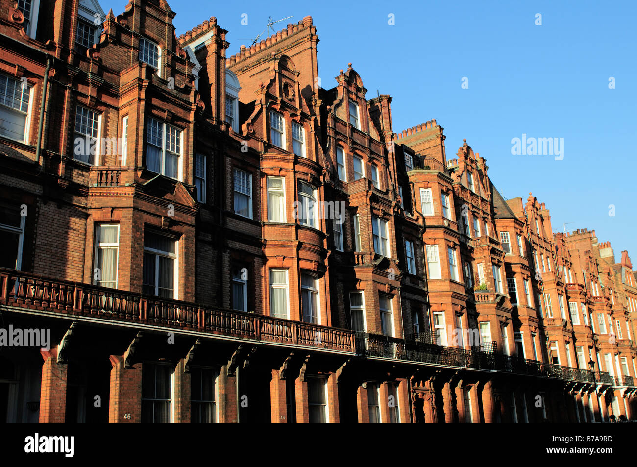 Mattone rosso condominio In Draycott Place Chelsea London SW3 REGNO UNITO Foto Stock