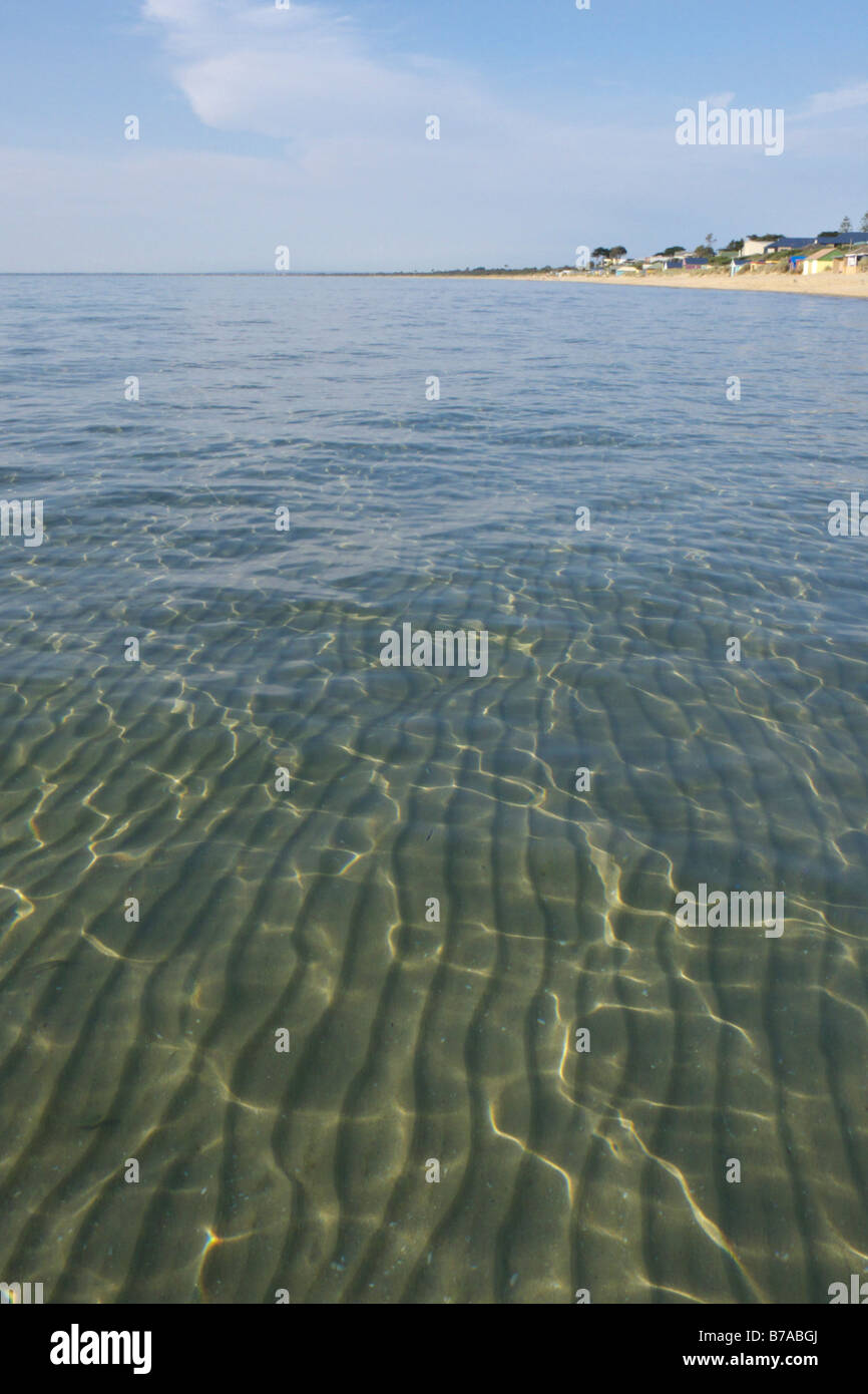 Spiaggia a Port Phillip Bay Frankston, Australia Foto Stock