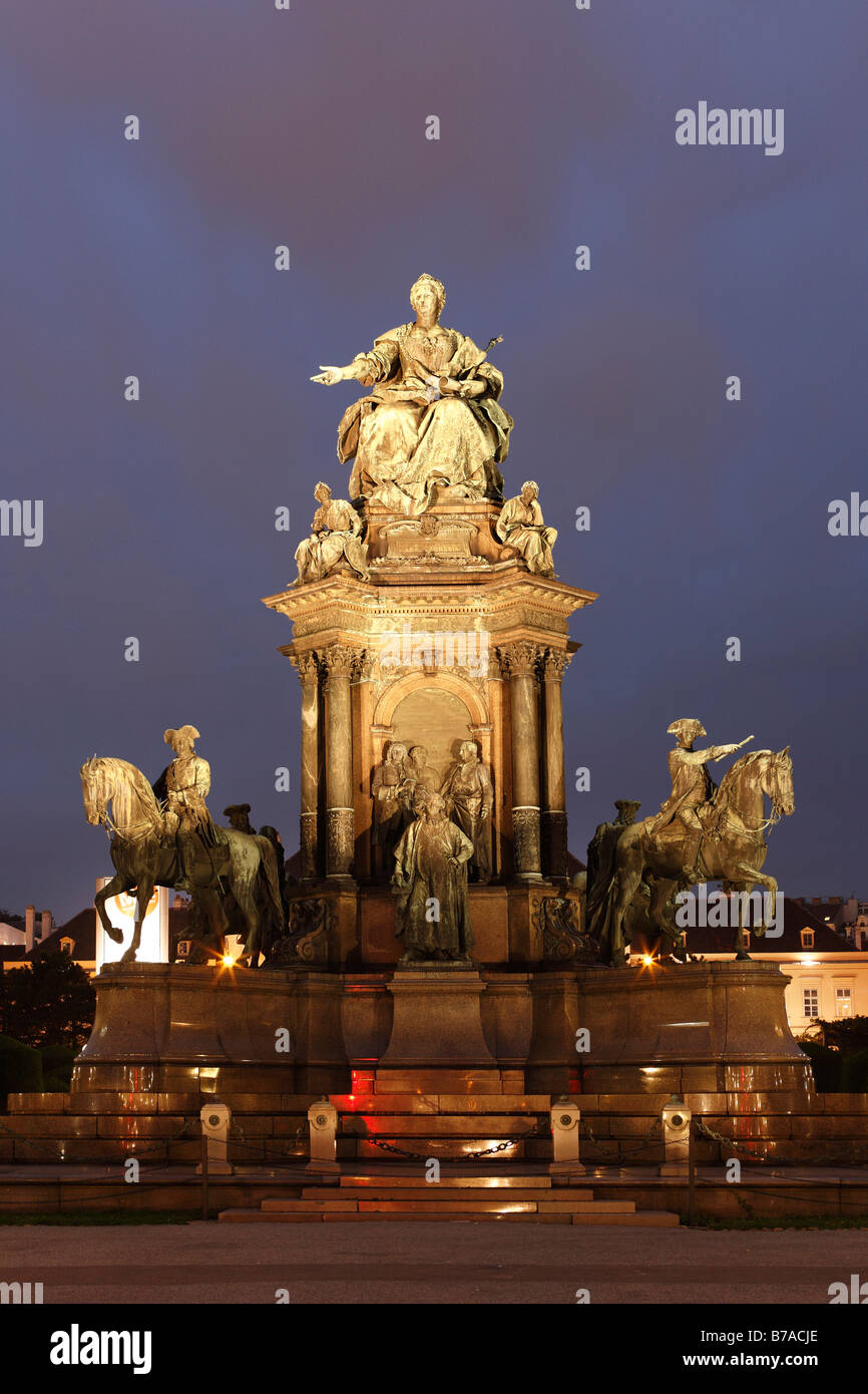 Memoriale di Maria-Theresia, Maria-Theresien-Platz, Vienna, Austria, Europa Foto Stock