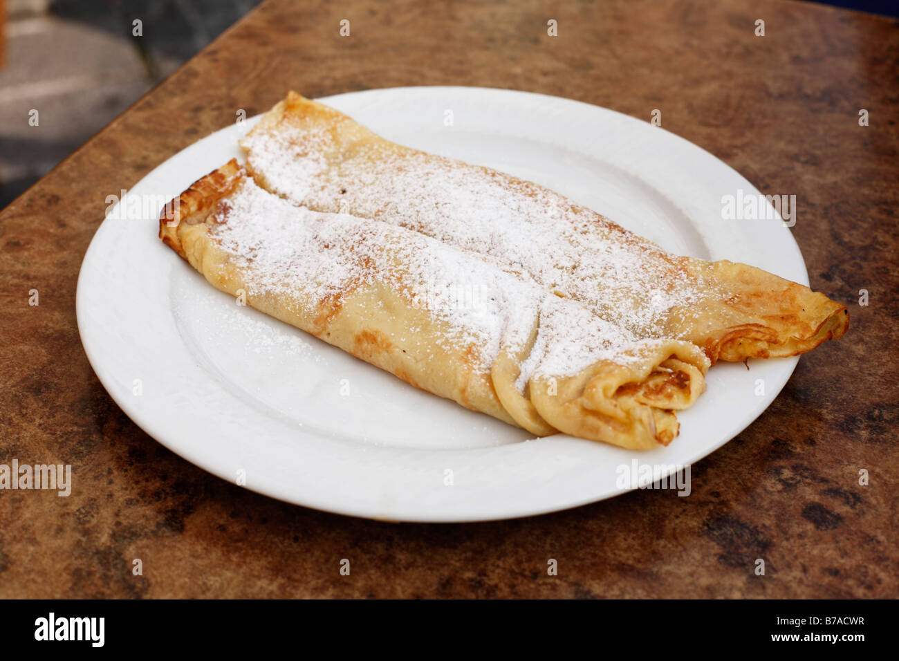 Frittelle con lo zucchero in polvere, Austria, Europa Foto Stock