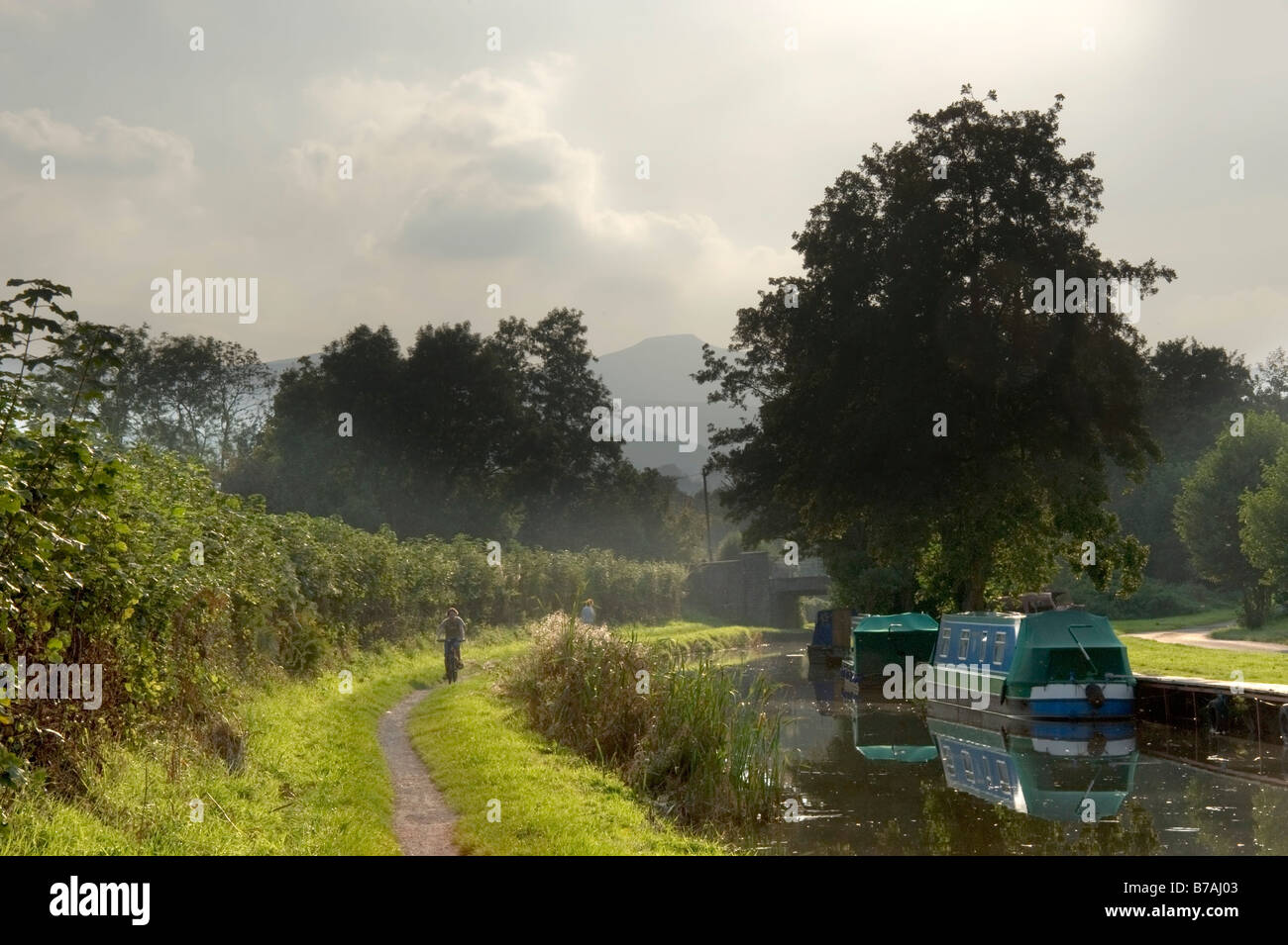 Monmouthshire e brecon canal Parco Nazionale di Brecon Beacons powys wales uk Foto Stock