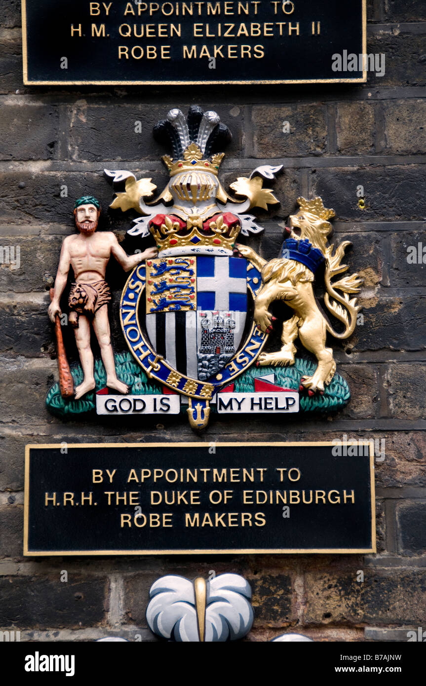 Dalla nomina di S.A.R. il Duca di Edimburgo Robe Maker Old Bond Street Foto Stock