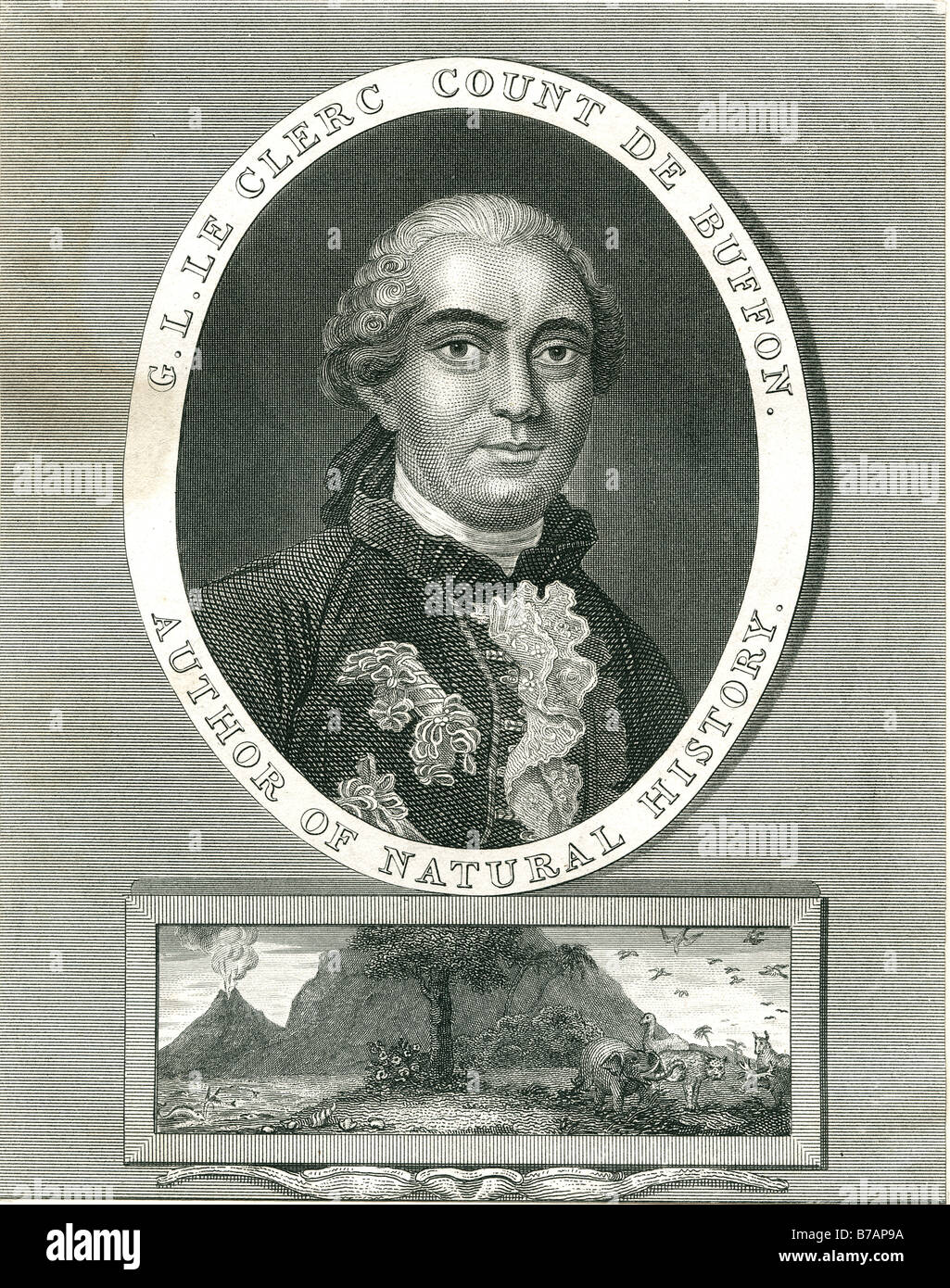 Georges-Louis Leclerc, Comte de Buffon (7 settembre 1707 - 16 Aprile 1788) era un naturalista francese, matematico, biologo, Foto Stock