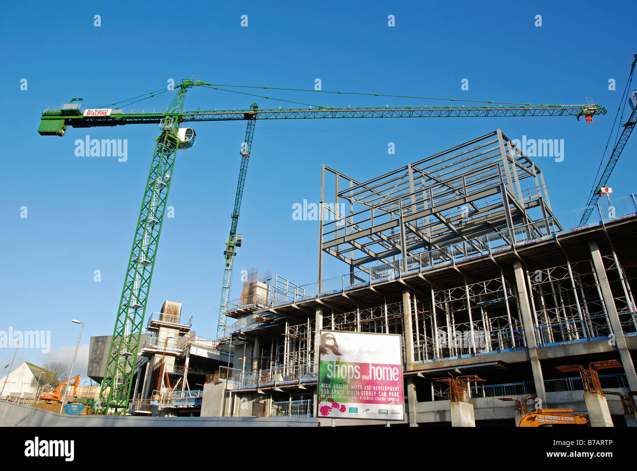 Il nuovo centro commerciale in costruzione presso il st.Austell in Cornovaglia, Regno Unito Foto Stock